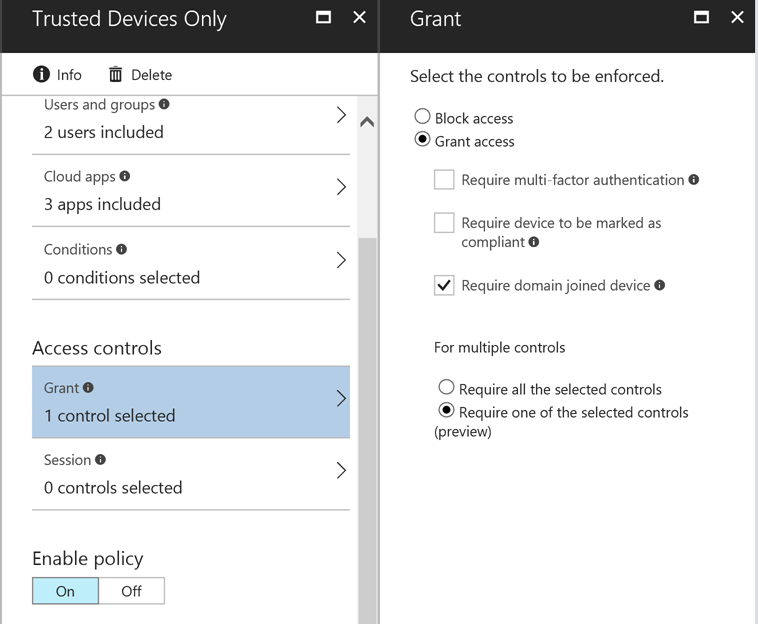 Azure AD Premium Conditional Access for Domain Joined Machines